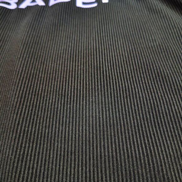 CBR sexy off-shoulder black "BABE" stretchy long-sleeve top - Picture 5 of 5